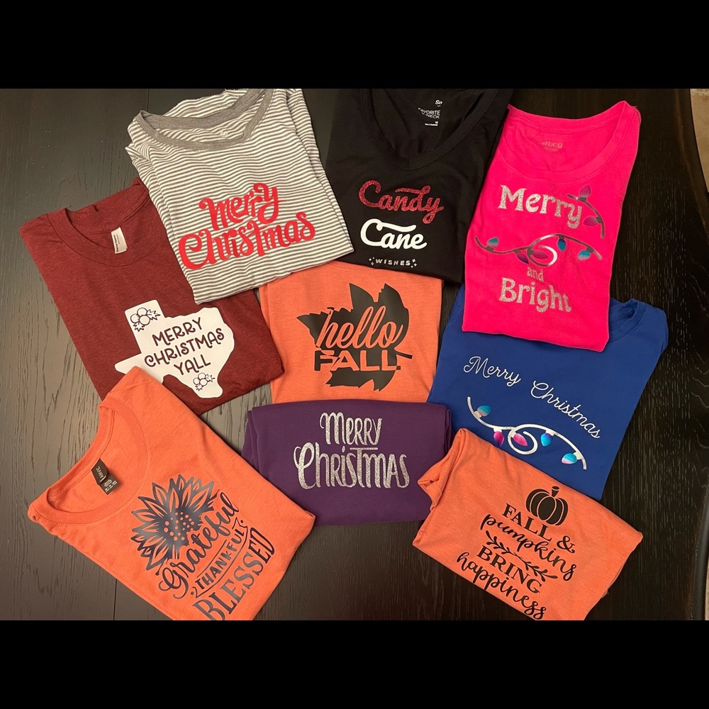 Holiday shirts: fall and Christmas